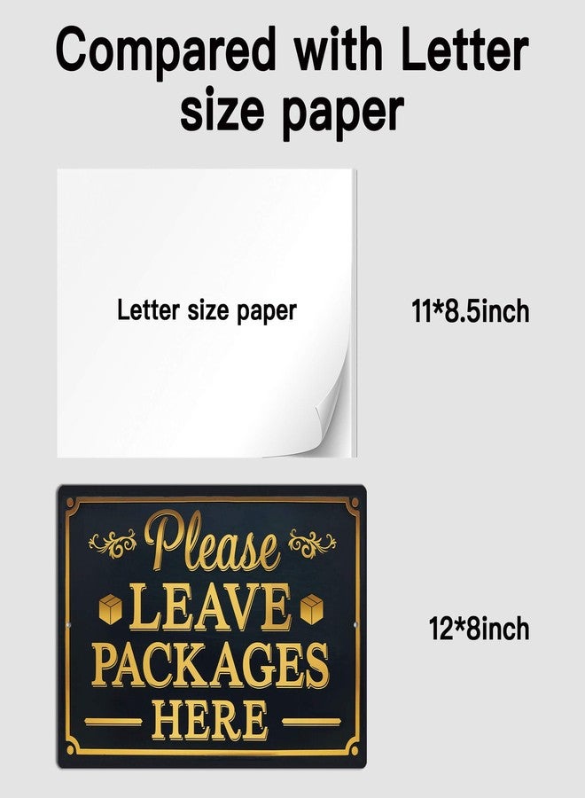 Putuo Decor Please Leave Packages Here Metal Signs Package Signs For Delivery Box Package Delivery Boxes Please Leave Packages Here Signs For Outside Deliveries Decor 8x12 In - Image 3
